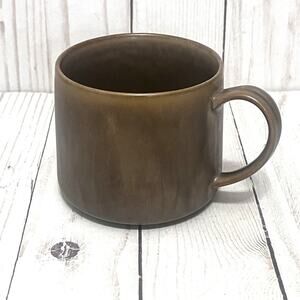 Starbucks 2013 Coffee Cup Matte Brown Earth Tone 10 fL Oz Pottery Ware Tapered